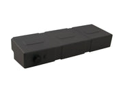 Black rectangular plastic storage case with textured surface and latches for Front Runner Slanted Water Tank 50 Litre