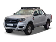 Silver Ford Ranger pickup truck with Front Runner Slimline II roof rack kit