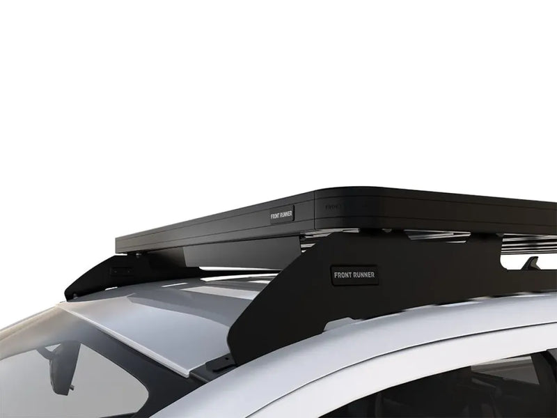 Front Runner Slimline II Roof Rack Kit on vehicle with cargo carrier for Ford and Volkswagen