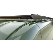 Roof rack mounted on Volkswagen Crafter van with curved roof panel using Front Runner Slimpro kit