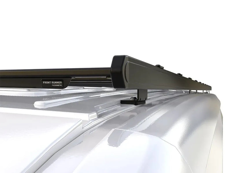 Roof rack or cargo carrier on Volkswagen Crafter van ready for loading with Front Runner Slimpro Van Rack Kit