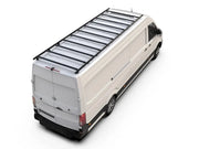 White cargo van with roof rack from Front Runner Slimpro Van Rack Kit for Volkswagen Crafter