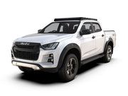 White Isuzu D-Max slimsport rack kit with roof rack and black trim for 2020+ models