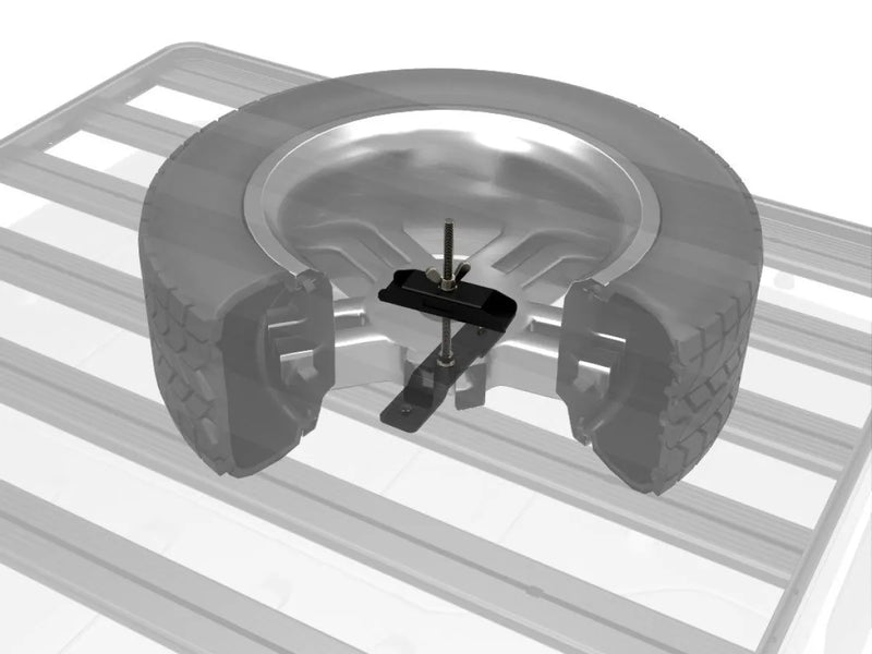 Horseshoe-shaped magnet with internal structure and polarity arrow for spare wheel clamp development