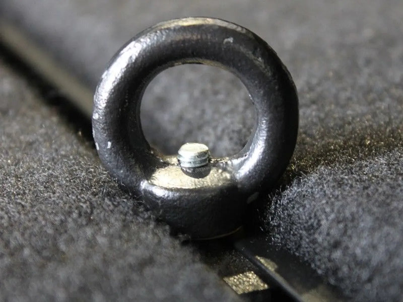 Metal eyebolt or screw eye nut with circular loop for Runner Drawer Systems