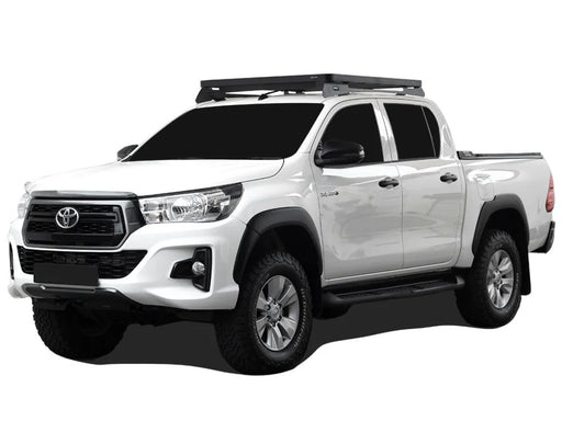 White Toyota Hilux Revo DC with Front Runner Slimline II roof rack kit