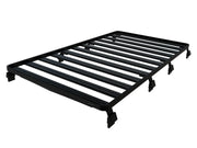 Black metal rack kit for Toyota Land Cruiser with platform and parallel slats