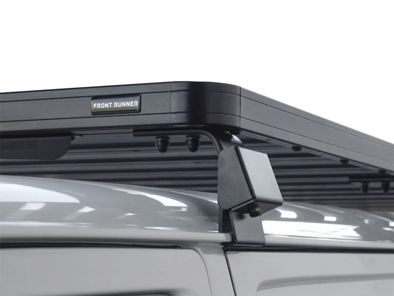 Front Runner Toyota Quantum Low Roof Slimline II roof rack kit with cargo carrier on vehicle