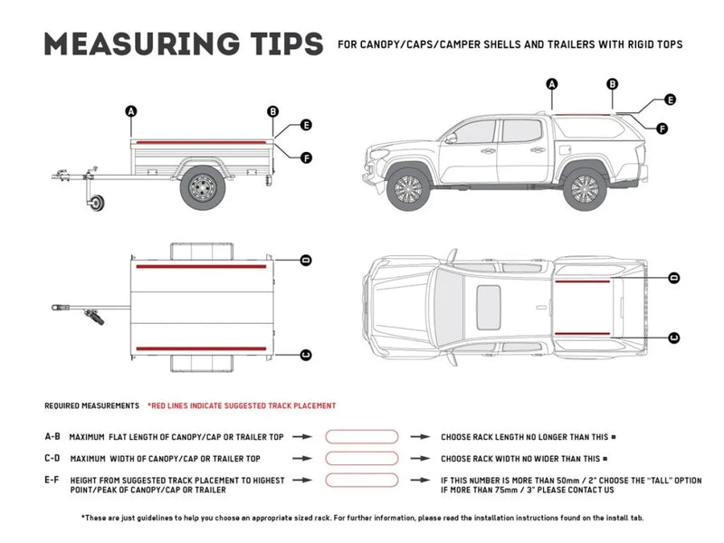 Front Runner Truck Canopy or Trailer Slimline II Rack Kit / 1255mm (W) x 1358mm (L) - Roof Racks