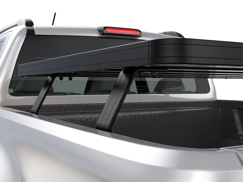 Retractable truck bed cover with support struts for Front Runner Ute Slimline II Rack Kit