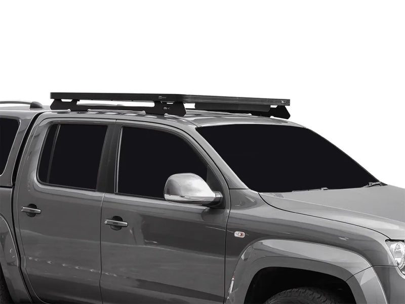 Front Runner Volkswagen Amarok Slimline II Roof Rack Kit with Slimline II tray mounted on pickup truck