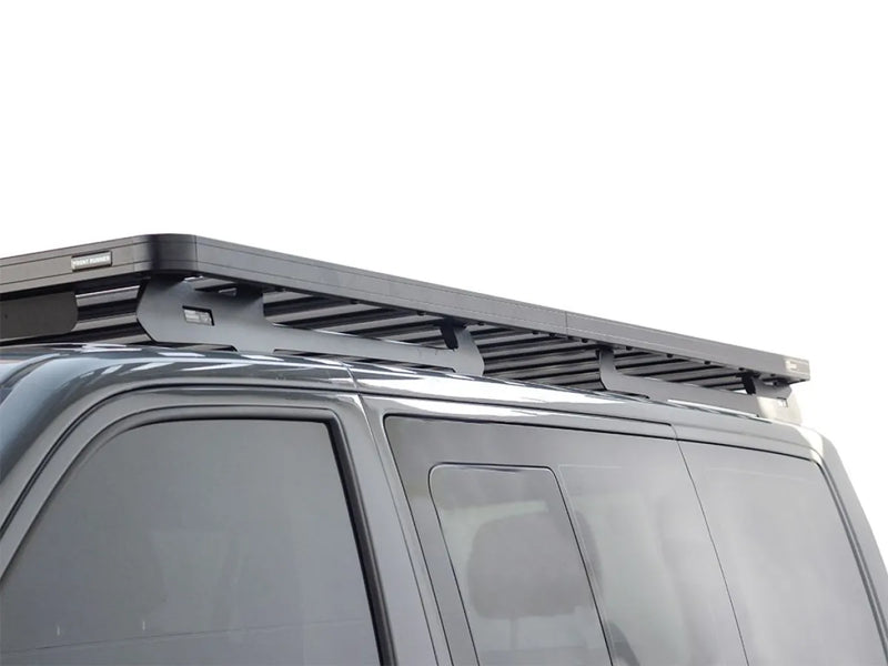 Roof rack mounted on a vehicle showcasing the Front Runner Volkswagen T5/T6 Transporter LWB Slimline II roof rack kit