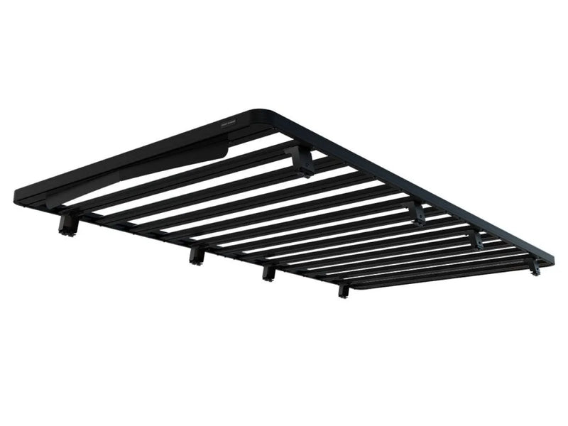 Black metal roof rack with parallel slats from Slimline II roof rack kit for Volkswagen T5/T6