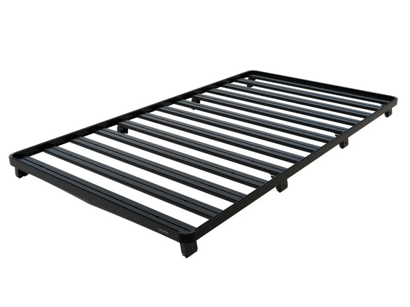 Metal bed frame with horizontal slats compatible with Front Runner Volkswagen T5/T6 roof rack kit