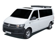 White Volkswagen van with roof rack kit for T5 Transporter LWB Slimline II 2003-2015