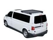 White Volkswagen van with roof rack kit for T5 Transporter LWB Slimline II 2003-2015