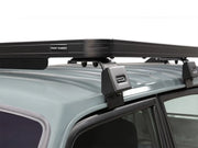 Roof rack kit mounted on a vehicle featuring the Front Runner Volvo 200 Series Slimline II Roof Rack