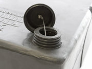 Circular electrical outlet with hinged cover on Front Runner Water Tank 67L for vehicle water supply