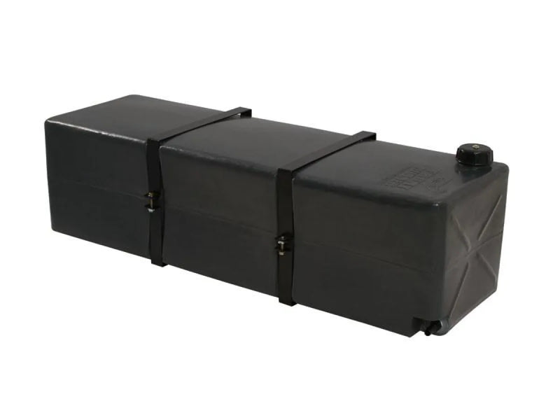 Black rectangular plastic water tank with straps and cap for Runner 67L Water Drawer System