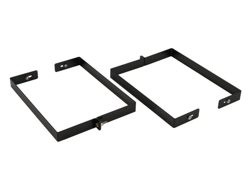 Black metal mounting brackets for 67l water tank drawer system front runner water tank