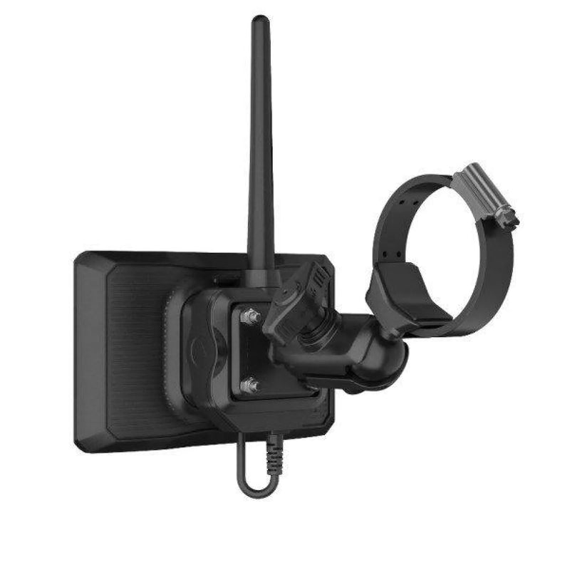 Wireless antenna mount with adjustable clamp for Garmin Tread Sat Nav and group ride tracker
