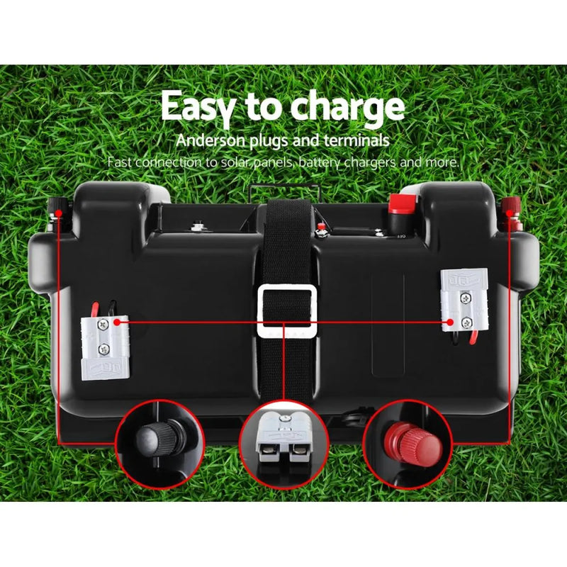 GIANTZ 12V Deep Cycle AGM Portable Camping Battery Box | Small - Battery Accessories
