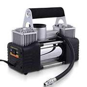 Giantz 12V Portable air compressor with dual cylinders and pressure gauge for vehicles