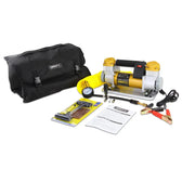 Giantz 540W 12V 4x4 air compressor kit with accessories and carrying case