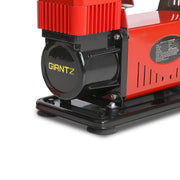 Portable air compressor with red top and GIANTZ branding, premium air compressor for inflating