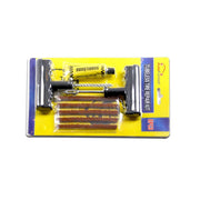 Tire repair kit with tools and rubber plugs for puncture patching near Giantz 12V portable air compressor