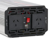 Giantz 1500W Pure Sine Wave Power Inverter with dual AC outlets and USB port