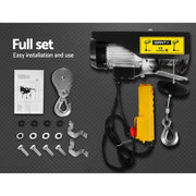 Electric hoist with accessories and installation components for Giantz 1600w hoist winch