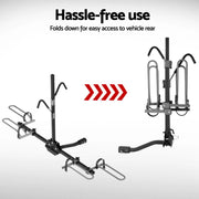 Giantz 2-Bicycle Hitch Mounted Foldable Bike Carrier
