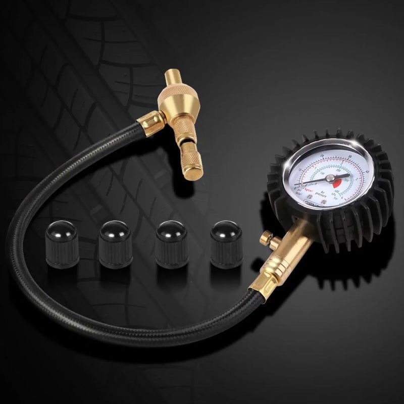 Giantz 2-in-1 Tyre Deflater with Pressure Gauge Valve and flexible hose attachment