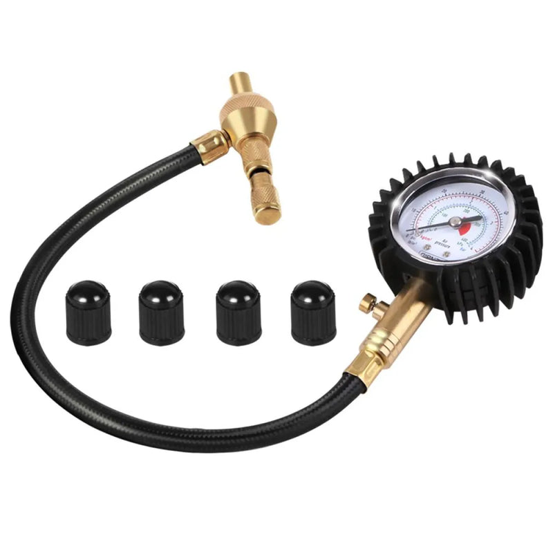 Giantz 2-in-1 Tyre Deflater with Pressure Gauge Valve and rubber hose for easy inflation