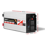 Giantz 3000W Puresine Wave DC-AC Power Inverter with multiple output ports and pure sine wave technology
