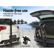 Giantz Bike Carrier 4 Bicycle Car Rear Rack Hitch Mount 2 Towbar Foldable Steel - Early Christmas Sale (Restocked!)