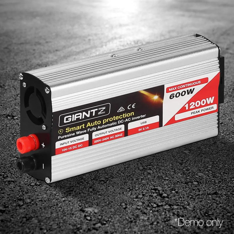 Giantz 600W Puresine Wave DC-AC Power Inverter - Inverter