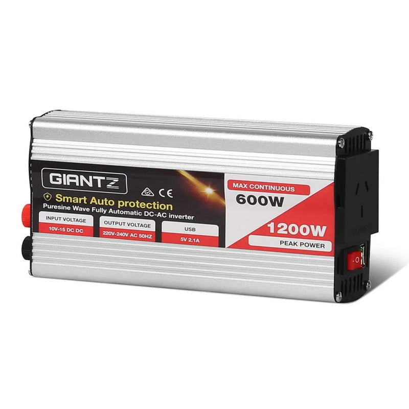 Giantz 600W Puresine Wave DC-AC Power Inverter - Inverter