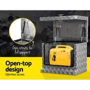 Giantz Aluminium Ute Generator Toolbox | 62cm x 40cm x 50cm - Storage