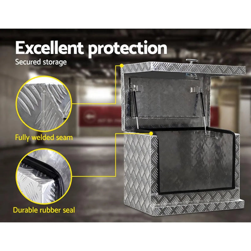 Giantz Aluminium Ute Generator Toolbox | 62cm x 40cm x 50cm - Storage