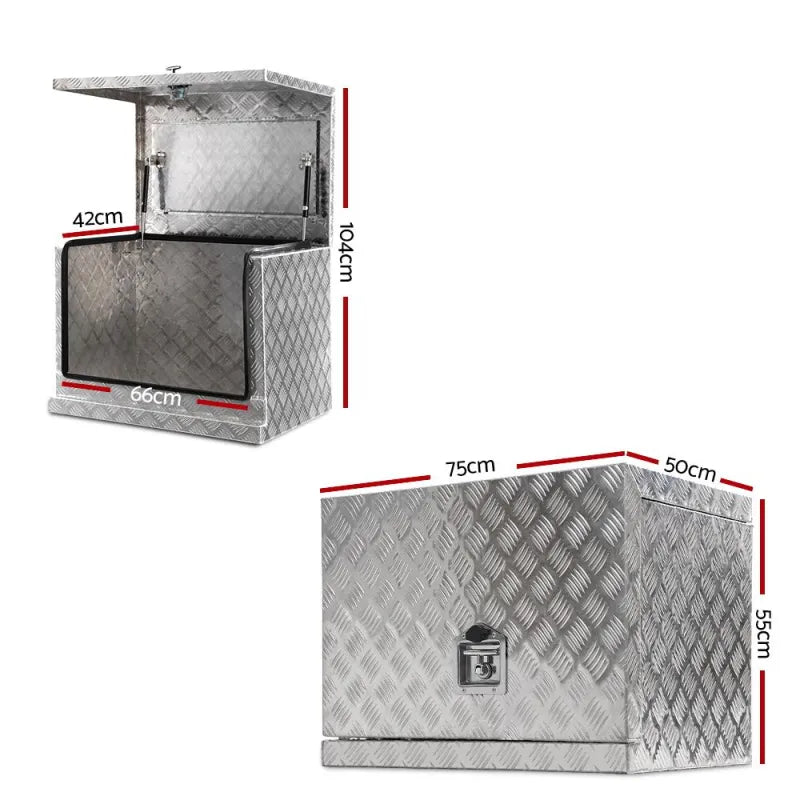 Giantz Aluminium Ute Generator Toolbox | 75 x 50 x 55 cm