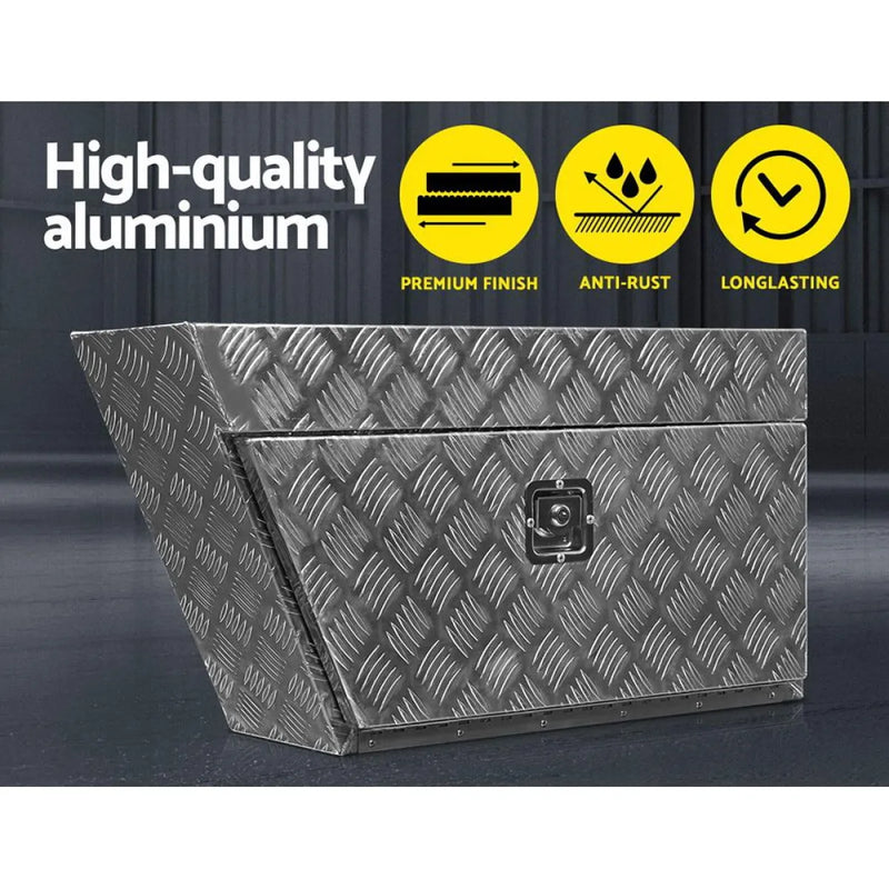 Giantz Pair of Under Tray Aluminium Tool Box | Underbody Toolbox - Storage
