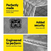 Giantz Pair of Under Tray Aluminium Tool Box | Underbody Toolbox - Storage