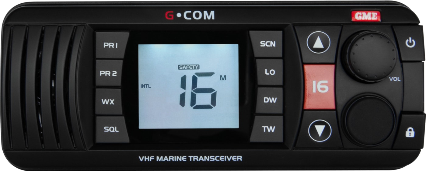 GME 25/1 Watt VHF Marine Radio | Black - Fixed Mount Marine Radio