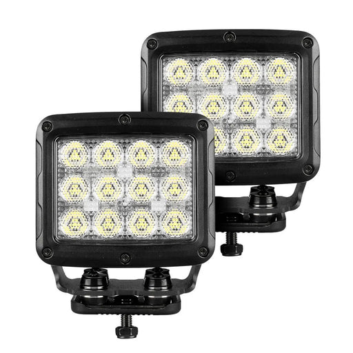 Go Rhino 5’’ Square Rectangle LED Bright Series LED Lights | Spot Light Kit | Pair