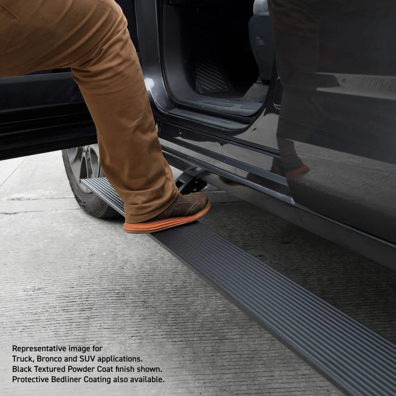 Go Rhino E1 Electric Running Board, Side Steps | RAM 2500HD (2022+) | Protective Bedliner Coating