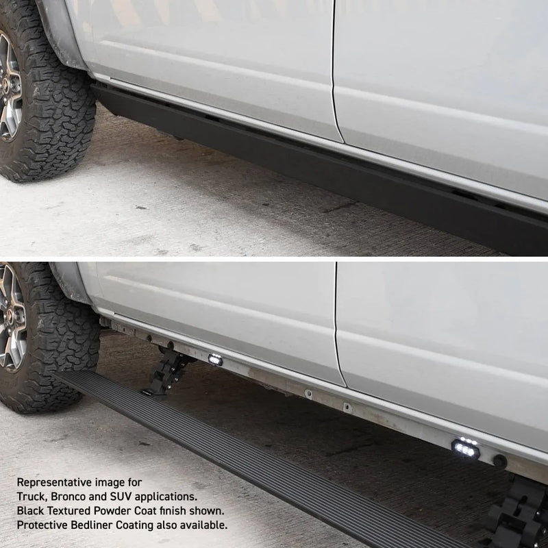 Go Rhino E1 Electric Running Board, Side Steps | RAM 2500HD (2022+) | Protective Bedliner Coating
