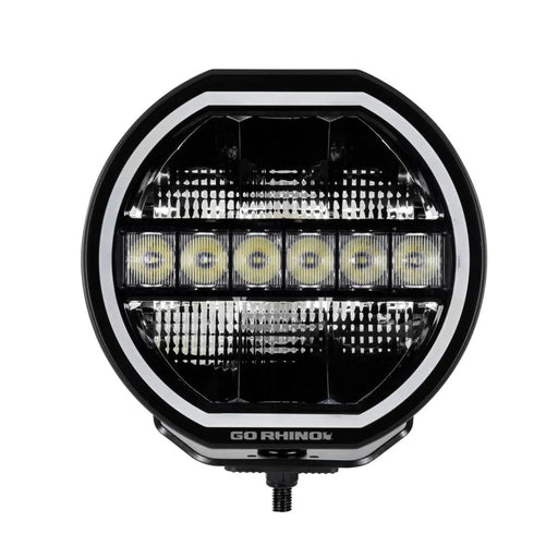 Go Rhino Xplor Blackout Series Maxline Hi/Low LED Round Light | 7’’ or 9’’