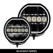 Go Rhino Xplor Blackout Series Maxline Hi/Low LED Round Light | 7’’ or 9’’